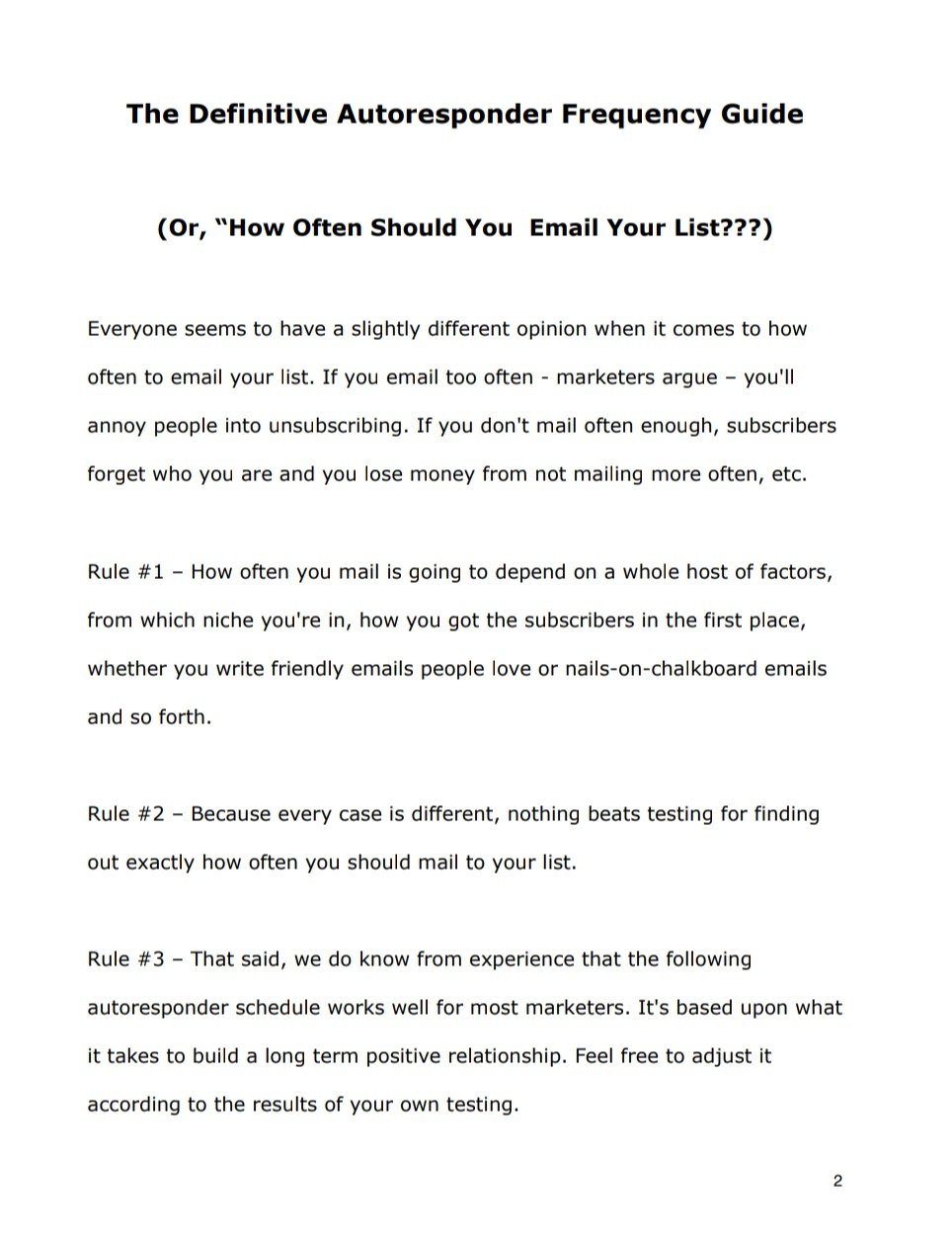 The Definitive Auto responder Frequency Guide - Image 2