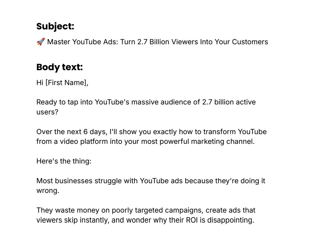 The 6 Day YouTube Accelerator Mini Course - Image 2